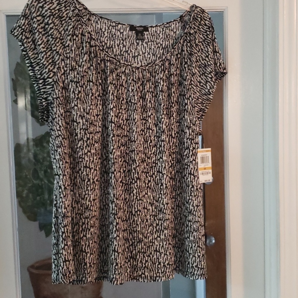 Black and White blouse